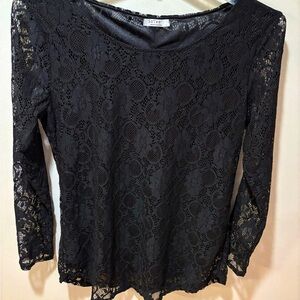 Midnight Soiree Lace Swan-Neck Tunic